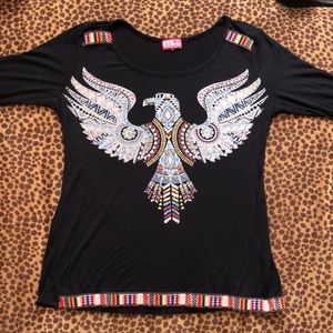 Red Ranch 1/4 sleeve shirt